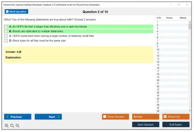Hortonworks Apache-Hadoop-Developer Hadoop 2.0 Certification exam for Pig and Hive Developer Practice test exam simulator test engine exam Prep practice test questions answers Image 2