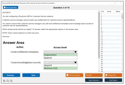 Microsoft MB-230 Microsoft Dynamics 365 for Customer Service Practice test exam simulator test engine exam Prep practice test questions answers Image 3
