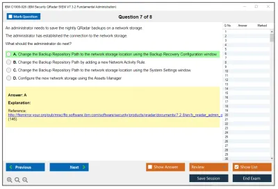 IBM C1000-026 IBM Security QRadar SIEM V7.3.2 Fundamental Administration Practice test exam simulator test engine exam Prep practice test questions answers Image 7