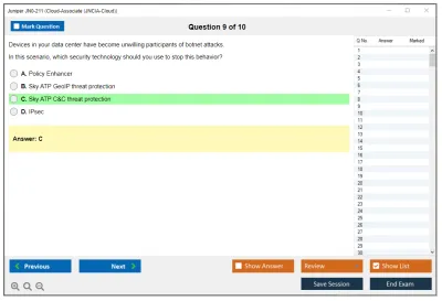 Juniper JN0-211 Cloud-Associate (JNCIA-Cloud) Practice test exam simulator test engine exam Prep practice test questions answers Image 9
