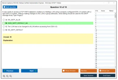 Network Appliance NS0-502 NetApp Certified Implementation Engineer – SAN Practice test exam simulator test engine exam Prep practice test questions answers Image 10