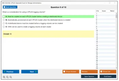 EMC E20-562 VPLEX Specialist Exam for Storage Administrators Practice test exam simulator test engine exam Prep practice test questions answers Image 9