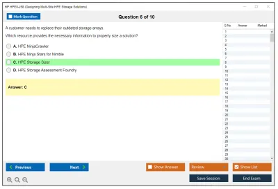 HP HPE0-J58 Designing Multi-Site HPE Storage Solutions Practice test exam simulator test engine exam Prep practice test questions answers Image 6