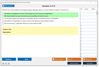 Cisco 700-755 Cisco Small Business Technical Overview Practice test exam simulator test engine exam Prep practice test questions answers Image 2