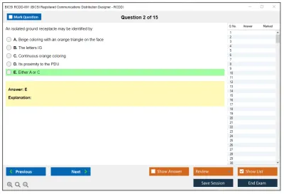 BICSI RCDD-001 BICSI Registered Communications Distribution Designer - RCDD Practice test exam simulator test engine exam Prep practice test questions answers Image 2