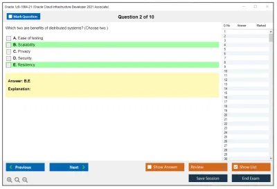 Oracle 1z0-1084-21 Oracle Cloud Infrastructure Developer 2021 Associate Practice test exam simulator test engine exam Prep practice test questions answers Image 2