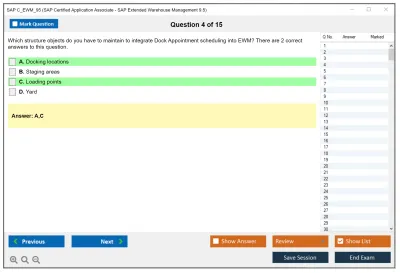 SAP C_EWM_95 SAP Certified Application Associate - SAP Extended Warehouse Management 9.5 Practice test exam simulator test engine exam Prep practice test questions answers Image 4