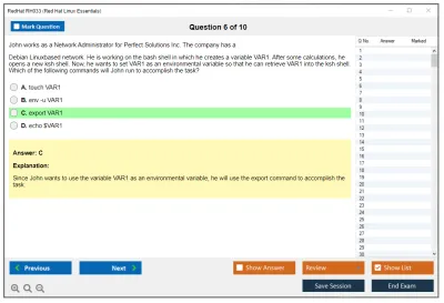 RedHat RH033 Red Hat Linux Essentials Practice test exam simulator test engine exam Prep practice test questions answers Image 6