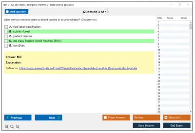 IBM C1000-059 IBM AI Enterprise Workflow V1 Data Science Specialist Practice test exam simulator test engine exam Prep practice test questions answers Image 3