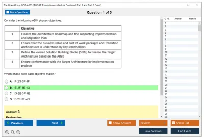 The Open Group OGEA-103 TOGAF Enterprise Architecture Combined Part 1 and Part 2 Exam Practice test exam simulator test engine exam Prep practice test questions answers Image 1