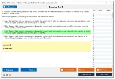 Qlik QV-Developer-01 QlikView 11 Developer Certification Examination (qv_developer_01) Practice test exam simulator test engine exam Prep practice test questions answers Image 8