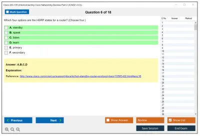 Cisco 200-105 Interconnecting Cisco Networking Devices Part 2 (ICND2 v3.0) Practice test exam simulator test engine exam Prep practice test questions answers Image 6