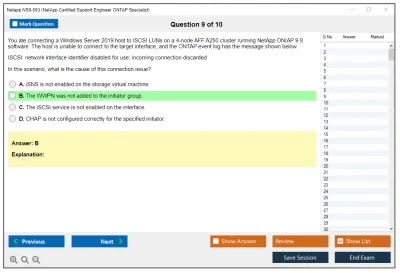 Netapp NS0-593 NetApp Certified Support Engineer ONTAP Specialist Practice test exam simulator test engine exam Prep practice test questions answers Image 9