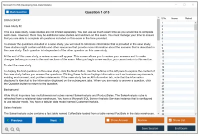 Microsoft 70-768 Developing SQL Data Models Practice test exam simulator test engine exam Prep practice test questions answers Image 1