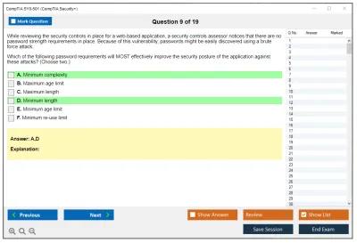 CompTIA SY0-501 CompTIA  Security+ Practice test exam simulator test engine exam Prep practice test questions answers Image 9