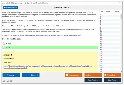 Microsoft MS-201 Implementing a Hybrid and Secure Messaging Platform Practice test exam simulator test engine exam Prep practice test questions answers Image 10
