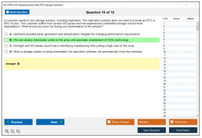 HP HPE0-J58 Designing Multi-Site HPE Storage Solutions Practice test exam simulator test engine exam Prep practice test questions answers Image 10