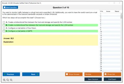 Brocade 143-085 Brocade Certified Fabric Professional Gen 5 Practice test exam simulator test engine exam Prep practice test questions answers Image 5