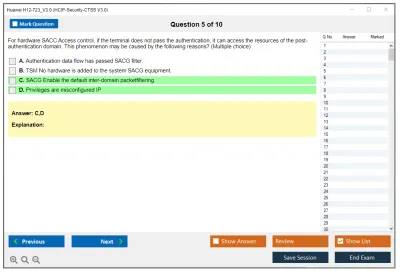 Huawei H12-723_V3.0 HCIP-Security-CTSS V3.0 Practice test exam simulator test engine exam Prep practice test questions answers Image 5