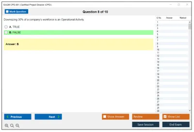 GAQM CPD-001 Certified Project Director (CPD) Practice test exam simulator test engine exam Prep practice test questions answers Image 8