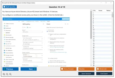 Microsoft AZ-304 Microsoft Azure Architect Design  Practice test exam simulator test engine exam Prep practice test questions answers Image 10