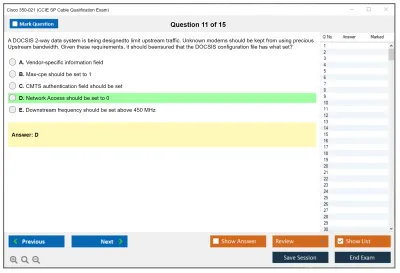 Cisco 350-021 CCIE SP Cable Qualification Exam Practice test exam simulator test engine exam Prep practice test questions answers Image 11