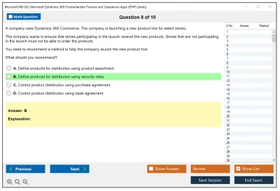 Microsoft MB-920 Microsoft Dynamics 365 Fundamentals Finance and Operations Apps (ERP) Practice test exam simulator test engine exam Prep practice test questions answers Image 8