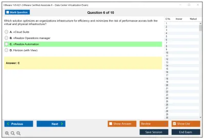 VMware 1V0-621 VMware Certified Associate 6 – Data Center Virtualization Exam Practice test exam simulator test engine exam Prep practice test questions answers Image 6