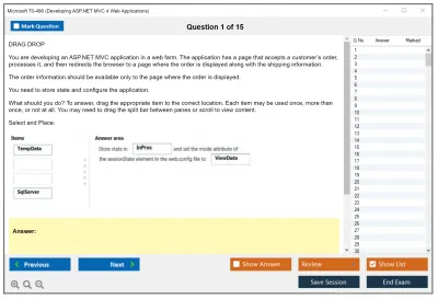 Microsoft 70-486 Developing ASP.NET MVC 4 Web Applications Practice test exam simulator test engine exam Prep practice test questions answers Image 1