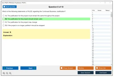 Exin PR2P PRINCE2 Practitioner (PR2P) Practice test exam simulator test engine exam Prep practice test questions answers Image 8