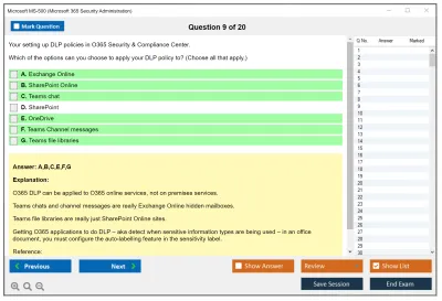 Microsoft MS-500 Microsoft 365 Security Administration Practice test exam simulator test engine exam Prep practice test questions answers Image 9