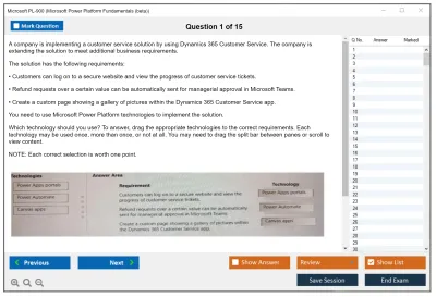 Microsoft PL-900 Microsoft Power Platform Fundamentals Practice test exam simulator test engine exam Prep practice test questions answers Image 1