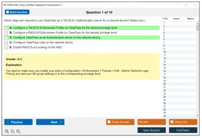 HP HPE6-A68 Aruba Certified ClearPass Professional (ACCP) 6.7 Practice test exam simulator test engine exam Prep practice test questions answers Image 1