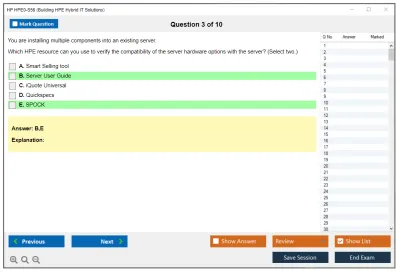 HP HPE0-S56 Building HPE Hybrid IT Solutions Practice test exam simulator test engine exam Prep practice test questions answers Image 3