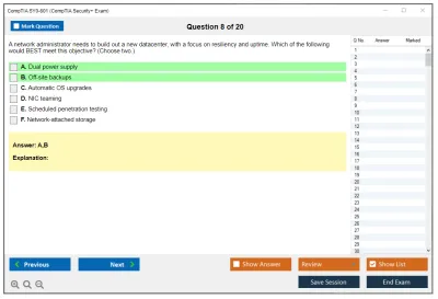 CompTIA SY0-601 CompTIA Security+ Exam 2023 Practice test exam simulator test engine exam Prep practice test questions answers Image 8