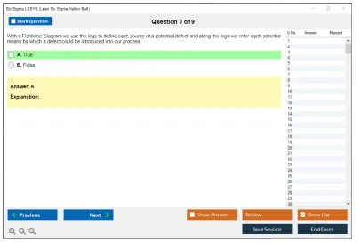 Six Sigma LSSYB Lean Six Sigma Yellow Belt Practice test exam simulator test engine exam Prep practice test questions answers Image 7