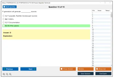 Infosys TFINFRIXM1012 AS-TFINFRIXM1012-FTX100 Finacle Integration Technical Practice test exam simulator test engine exam Prep practice test questions answers Image 15