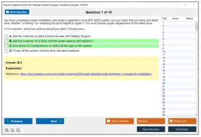 Network Appliance NS0-184 NetApp Certified Storage Installation Engineer - ONTAP Practice test exam simulator test engine exam Prep practice test questions answers Image 1