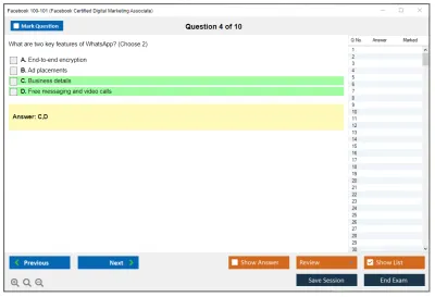 Facebook 100-101 Facebook Certified Digital Marketing Associate Practice test exam simulator test engine exam Prep practice test questions answers Image 4
