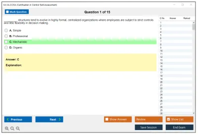 IIA IIA-CCSA Certification in Control Self-Assessment® (CCSA®) Practice test exam simulator test engine exam Prep practice test questions answers Image 1