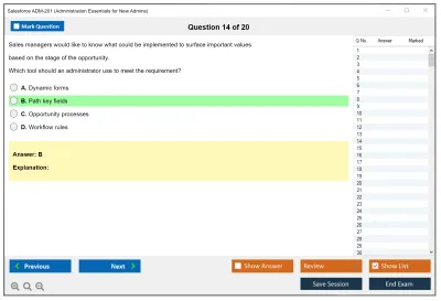 Salesforce ADM-201 Salesforce Certified Administrator Practice test exam simulator test engine exam Prep practice test questions answers Image 14