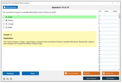 Test Prep CDL Commercial Drivers Licence Practice test exam simulator test engine exam Prep practice test questions answers Image 10