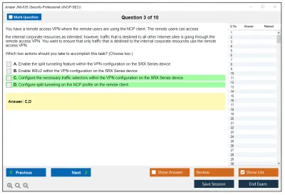 Juniper JN0-635 Security-Professional (JNCIP-SEC) Practice test exam simulator test engine exam Prep practice test questions answers Image 3