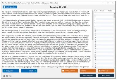 Test Prep SAT-Test Scholastic Assessment Test: Reading, Writing and Language, Mathematics Practice test exam simulator test engine exam Prep practice test questions answers Image 16