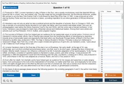Test Prep CBEST-Section-2-Reading California Basic Educational Skills Test - Reading Practice test exam simulator test engine exam Prep practice test questions answers Image 1