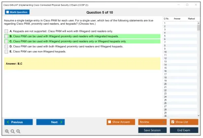 Cisco 648-247 Implementing Cisco Connected Physical Security 2 Exam Practice test exam simulator test engine exam Prep practice test questions answers Image 5