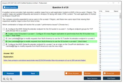 Amazon AWS SAP-C02 AWS Certified Solutions Architect - Professional Practice test exam simulator test engine exam Prep practice test questions answers Image 8