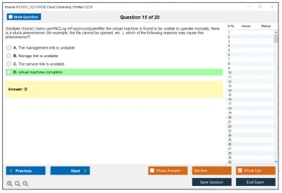 Huawei H13-531_V2.0 HCIE-Cloud Computing (Written) V2.0 Practice test exam simulator test engine exam Prep practice test questions answers Image 15