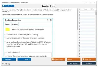 Microsoft MD-101 Managing Modern Desktops Practice test exam simulator test engine exam Prep practice test questions answers Image 10