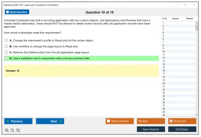 Salesforce DEV-501 Certified Force.com Advanced Developer Practice test exam simulator test engine exam Prep practice test questions answers Image 10